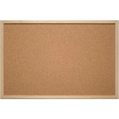 Eurosupplies korková tabule dřevěný rám 90 x 60 cm