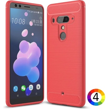 Image 1 of HTC U12+ / U12 Plus Удароустойчив Carbon Fiber Калъф и Протектор