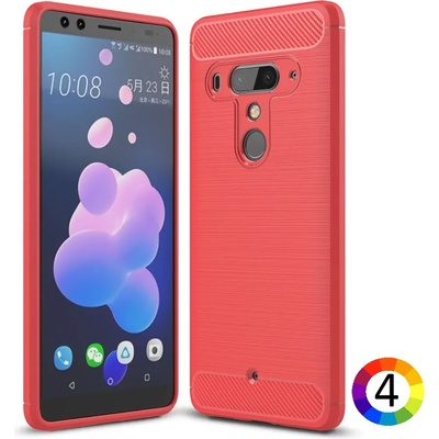 HTC U12+ / U12 Plus Удароустойчив Carbon Fiber Калъф и Протектор
