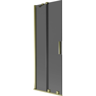 Mexen Velar душекран с две плъзгащи се крила 75 x 150 см, графит, злато - 896-075-000-41-50 (896-075-000-41-50)