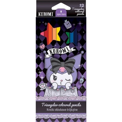 CoolPack Kuromi trojhranné pastelky 12 ks 13686PTR
