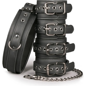 EasyToys Fetish Collection Fetish Set With Collar, Ankle and Wrist Cuffs