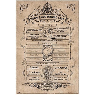 Plagát Harry Potter: Hogwarts School List (61 x 91,5 cm 150g)