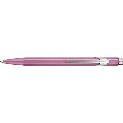 Caran d'Ache 849 Colormat-X modrá náplň M růžové tělo