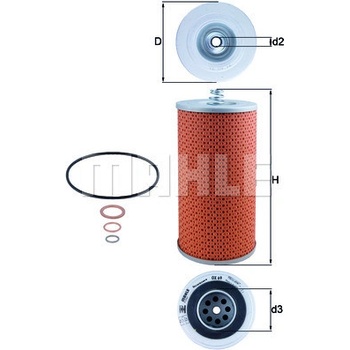 Olejový filter MAHLE ORIGINAL OX 69D (OX69D)