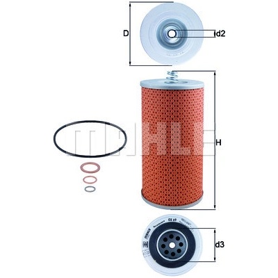 Olejový filter MAHLE ORIGINAL OX 69D (OX69D)