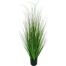 GARDEN LINE Umelá okrasná tráva pennisetum v kvetináči biela 120 cm