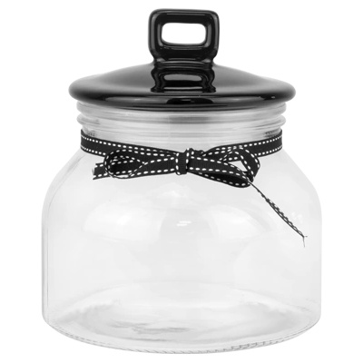 Horecano TOP-Буркан с керамичен капак ЧЕРЕН 1500ml (82712-17) (0132159)