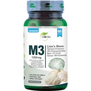 Grewia M3 | Lion’s Mane - Hericium Erinaceus 30% Polysaccharides 600 mg [60 капсули]