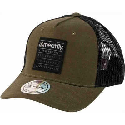 Meatfly шапка с козирка Hawkye Trucker Army Square | Черна | Meatfly | Cheren | МЪЖЕ | ЕДИН РАЗМЕР