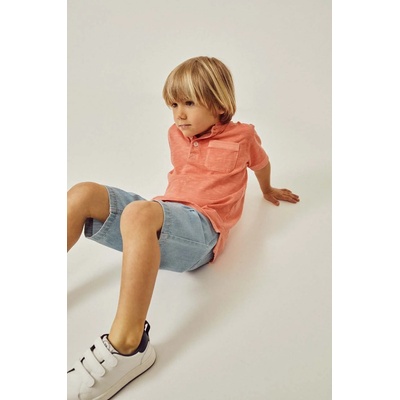 Zippy Детска памучна тениска с яка zippy в оранжево с изчистен дизайн (ZKBAP0301.23001)