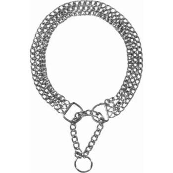 TRIXIE Stop-the-pull Chain Collar, triple row L - Здрав метален нашийник за кучета от три редова верига, 55 см