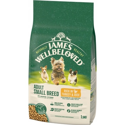 James Wellbeloved monoproteínové Adult Small morčacie mäso 1,5 kg