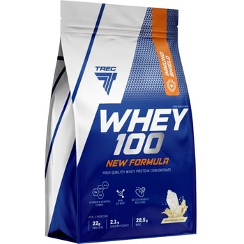 Trec Nutrition Whey 100 | High Quality Whey Protein Concentrate with Immuno Shield [700 грама] Бял шоколад