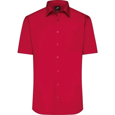 James & Nicholson pánská košile s krátkým rukávem JN680 červená