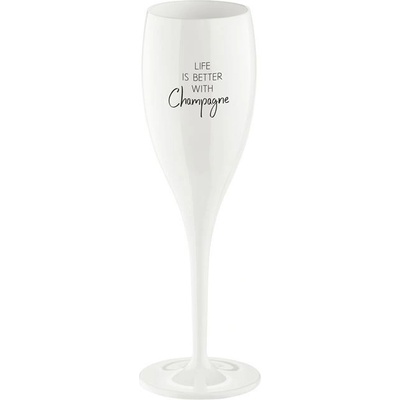 Koziol pohár na šampanské Cheers No.1 LIFE IS BETTER WITH CHAMPAGNE 100 ml