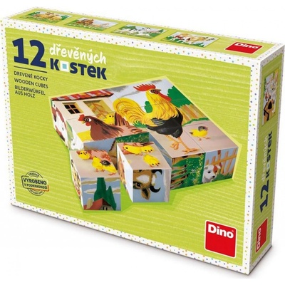 Dino domácí zvířata 12 kostky