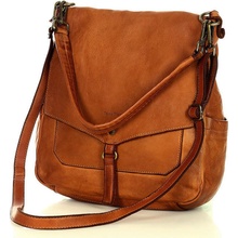 Mazzini Marco KARAMELOVÁ crossbody Z PŘÍRODNÍ KŮŽE V187A