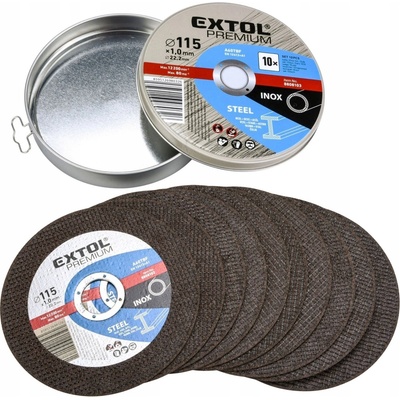 Řezný kotouč Extol Premium na ocel 115 mm 22,2 mm 10 ks