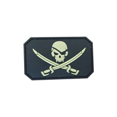 ARMED PATCHES PVC nášivka Pirate Skull, černá – Zboží Mobilmania