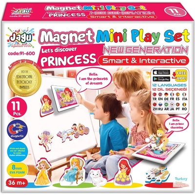 Jagu Комплект Jagu - Магнитни говорещи играчки, принцеси, 11 части (91-600)