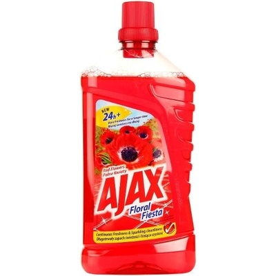 Ajax Floral Fiesta Red Flowers čistič povrchov pre domácnosť 12 x 1 l
