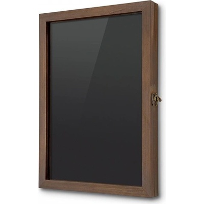 A-Z Reklama CZ Stylová Vintage vitrína s dřevěným rámem a černou magnetickou popisovací tabulí - A3 – Zboží Živě