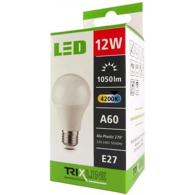 Trixline žárovka LED 12W E27/230V denní bílá