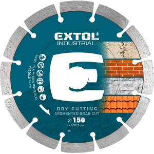 Extol INDUSTRIAL диамантено сегментно режещо колело Grab Cut, сухо рязане, O 150x22.2x2.3 мм 8703033 (8703033)