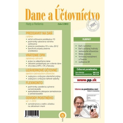 Dane a Účtovníctvo 3/2012
