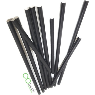 COpack Brčka papírová JUMBO 8 x 250 mm černé 100 ks