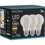 Mexen Vintis 3x LED Филаментна Лампа E27, A60, 8W, Топло - 2700K, 1055 lm, прозрачно (L150-E27-0827-00x03)