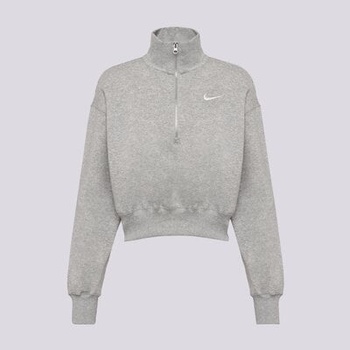 Nike Суитчър W Nsw Phnx Flc Qz Crop дамски Дрехи Суичъри DQ5767-063 Сив L (DQ5767-063)