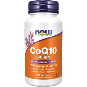NOW CoQ10 60 mg + Omega 3 [60 Гел капсули]