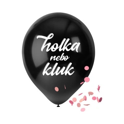 Albi Balónek latexový s růžovými konfetami holka