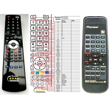 GENERAL PIONEER CU-MJ016 - съвместимо дистанционно управление на марката General (CU-MJ016)