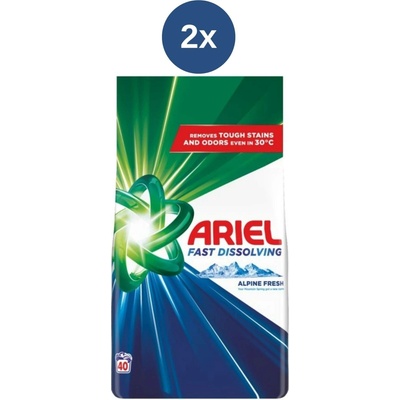 Ariel prací prášek Alpine Fresh 2 x 2,2 kg 40 PD