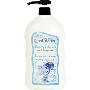 Naturaphy Детски душ гел и шампоан 2в1 с боровинка и алое вера Naturaphy 1000 мл 30029 (5908311417188)