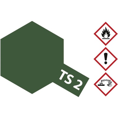 Tamiya akrylová farba tmavozelená TS-2 nádoba so sprejom 100 ml
