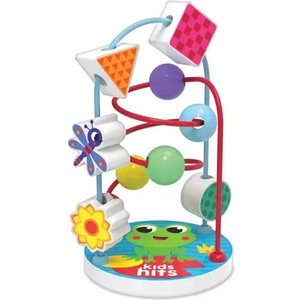 KIDS HITS Детски хитове: Дървена игра с мъниста - Щастлива жаба (kh20/076)