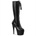 Pleaser USA Pleaser Adore-2023 Blk Str Faux Leather/Blk Matte 40