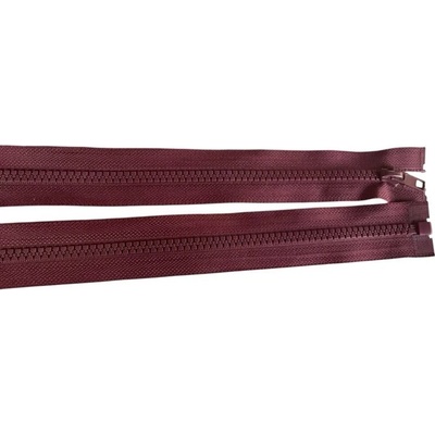 Zip kostěný bundový 5mm dělitelný délka 55 cm - VÍNOVÁ