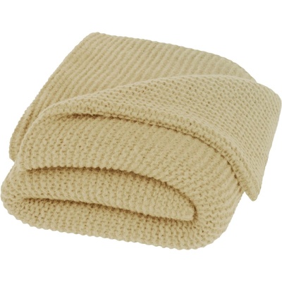 Suzy polyesterová pletená deka GRS 150x120 hnedá Beige