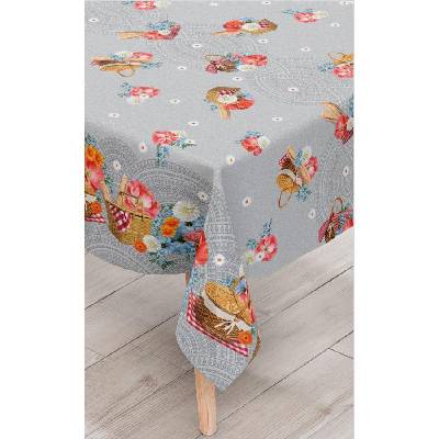 Obrus PVC 185B, metráž, 20 m x 140 cm, vlčí máky s košíkmi, IMPOL TRADE