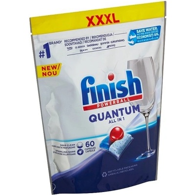 Finish Quantum All in 1 kapsle do myčky nádobí Lemon Sparkle 60 ks 624g