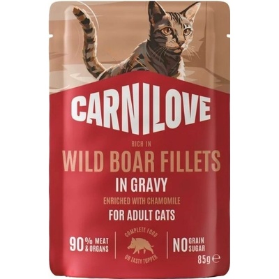 Carnilove Cat Pouch Gravy Wild Boar+Chamomile 85 g