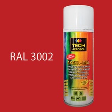 TECH AEROSOL Univerzální akrylová barva ve spreji 400 ml RAL 3002 karmínová lesk