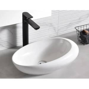 Inter Ceramic ПОРЦЕЛАНОВ УМИВАЛНИК ICB 493W ВЪРХУ ПЛОТ 49x31x14.5см (ICB 493W)