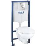GROHE Solido - Комплект структура за вграждане, тоалетна чиния Bau Ceramic, седалка SoftClose и бутон Sail, хром 39499000 (39499000)