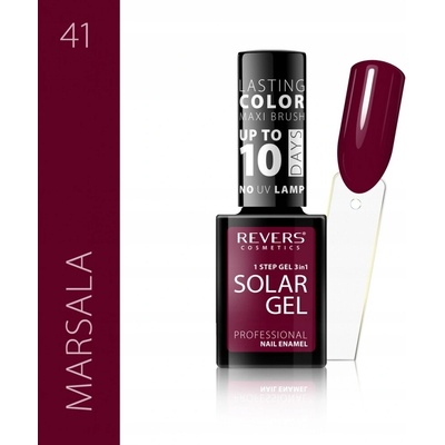 Revers Solar Gel gelový lak na nehty 41 Marsala 12 ml